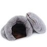 HOOPET New Arrival Warm Cat Sleeping Bags Pet Beds Half Cover Winter Nest Kitty House Cats Bed Brown 2 Size #K