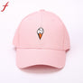 Ice Cream Snapback Cap - Pink or White