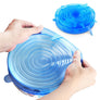 6pcs/set Universal Silicone Saran Food Wrap Lid-bowl Pot Lid-silicon Stretch Lids Silicone Cover Pan Kitchen Vacuum Lid Sealer