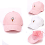 Ice Cream Snapback Cap - Pink or White
