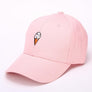Ice Cream Snapback Cap - Pink or White