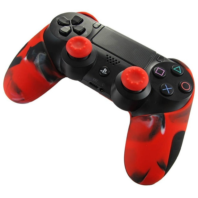 Controller Silicone Case Cover Skin Grip For Dualshock 4 PS4 Pro Slim Controllers Joystick Flexible Protective Skin