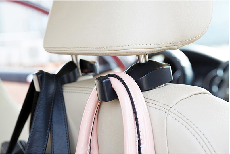 2PCS Car Fastener&Clip Bags Auto Portable Seat hook Hanger Purse Bag Holder Seat Back Organizer Holder Interior Accessories