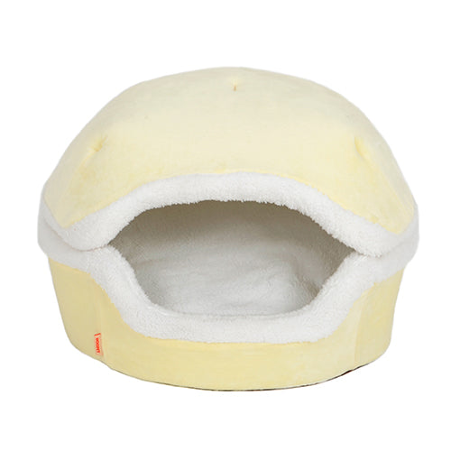 HOOPET Warm Cat Bed House Hamburger Bed Disassemblability Windproof Pet Puppy Nest Shell Hiding Burger Bun for Winter