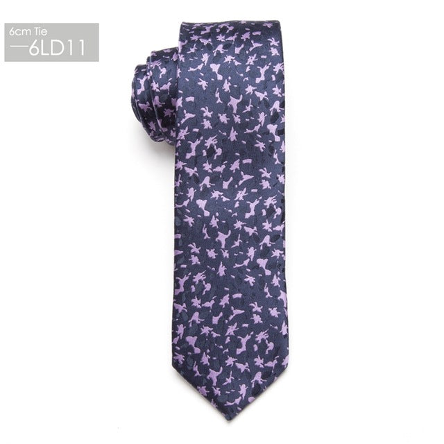 XGVOKH Men's skinny tie Wedding Ties Necktie for Men FREE GIFT Business 6cm Necktie Man Fashion Clothing shirt Accessories