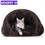 HOOPET New Arrival Warm Cat Sleeping Bags Pet Beds Half Cover Winter Nest Kitty House Cats Bed Brown 2 Size #K