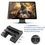 PS4 Series Vertical Stand with Cooling Fan and Dual Controllers Charging Station for PS4/PS4 Slim/PS4 Pro,3 Built-in Cooling Fan