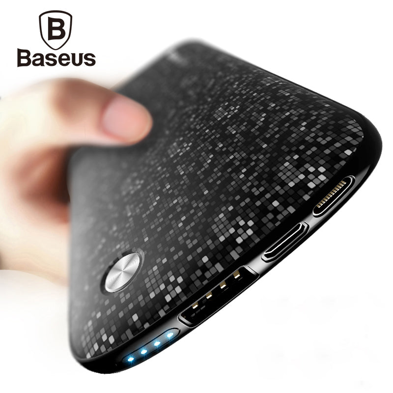 Baseus 10000mAh USB Power Bank 15mm Ultra Slim Powerbank Portable External Battery Charger For iPhone Mobile Phone Poverbank