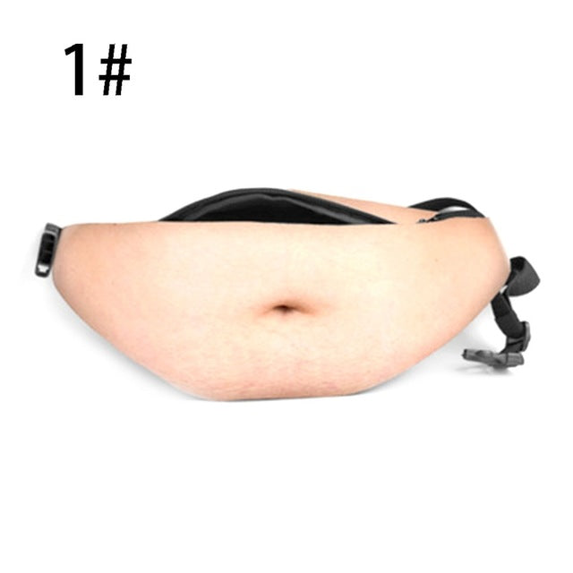 THINKTHENDO 2018 Fashion Design Fun Men Women Dad Bag Dad Bod Waist Bags Beer Fat Hairy Belly Fanny Pack Zipper Pocket 6 Color