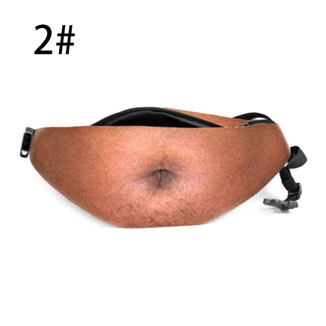 THINKTHENDO 2018 Fashion Design Fun Men Women Dad Bag Dad Bod Waist Bags Beer Fat Hairy Belly Fanny Pack Zipper Pocket 6 Color