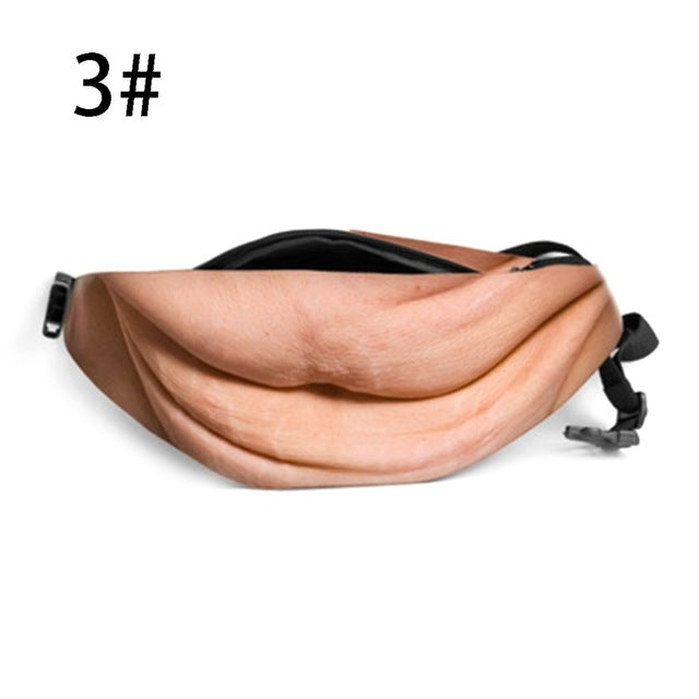 THINKTHENDO 2018 Fashion Design Fun Men Women Dad Bag Dad Bod Waist Bags Beer Fat Hairy Belly Fanny Pack Zipper Pocket 6 Color