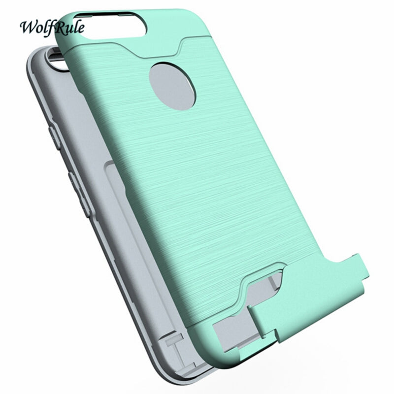 For Phone Case Google Pixel Cover 5.0 inch Shockproof TPU + PC  Brushed Armor Case For Google Pixel Case Stand Card Slot funda