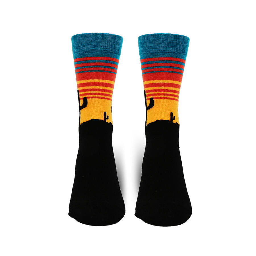 LeFifino New Style Men's Fashion Colored Combed Cotton Socks Fruit Pineapple Socks Burger Food Soks Cactus Happy Socks Le49639