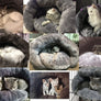 HOOPET New Arrival Warm Cat Sleeping Bags Pet Beds Half Cover Winter Nest Kitty House Cats Bed Brown 2 Size #K