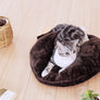 HOOPET New Arrival Warm Cat Sleeping Bags Pet Beds Half Cover Winter Nest Kitty House Cats Bed Brown 2 Size #K