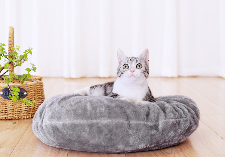 HOOPET New Arrival Warm Cat Sleeping Bags Pet Beds Half Cover Winter Nest Kitty House Cats Bed Brown 2 Size #K