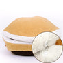 HOOPET Warm Cat Bed House Hamburger Bed Disassemblability Windproof Pet Puppy Nest Shell Hiding Burger Bun for Winter