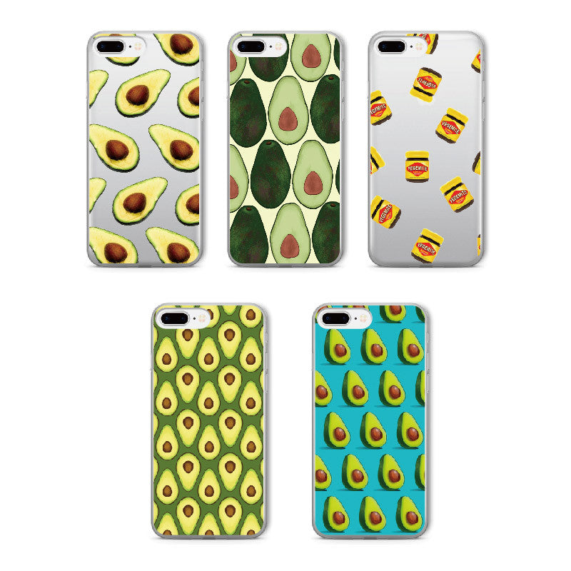 Avocado Soft Clear iPhone 5 5S SE 6 6S 6Plus 7 7Plus 8 8Plus X Phone Cover Case