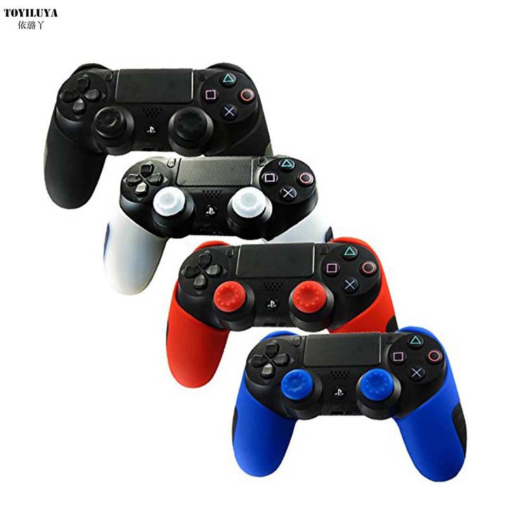 Soft Silicone Rubber Case Cover Silicone Thicker Half Skin Cover for PS4 PRO Slim Controller