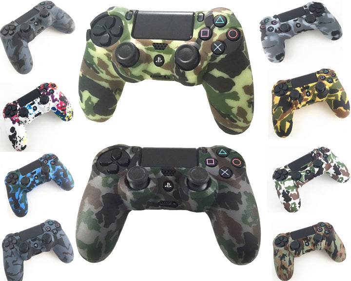 Durable Camouflage Camo Silicone Gel Guards sleeve Skin Grips Cover Case Caps For Playstation 4 PS4 Pro PS4 Slim Gamepad Protect