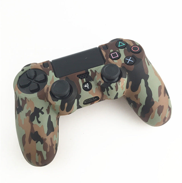 Durable Camouflage Camo Silicone Gel Guards sleeve Skin Grips Cover Case Caps For Playstation 4 PS4 Pro PS4 Slim Gamepad Protect
