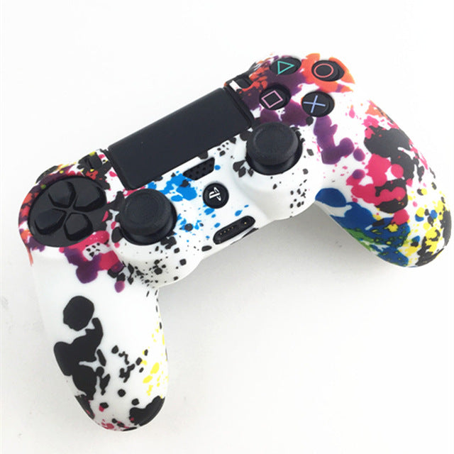Durable Camouflage Camo Silicone Gel Guards sleeve Skin Grips Cover Case Caps For Playstation 4 PS4 Pro PS4 Slim Gamepad Protect