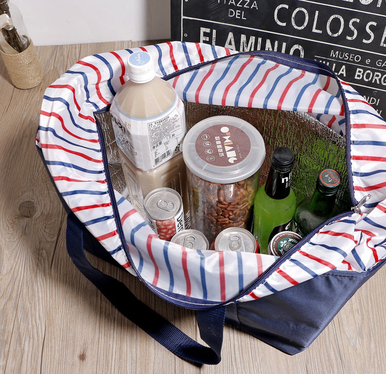 High quality thermal picnic cooler bags lunch food fresh insulated handbag ice pack big shopping tote insulation shoulder bag