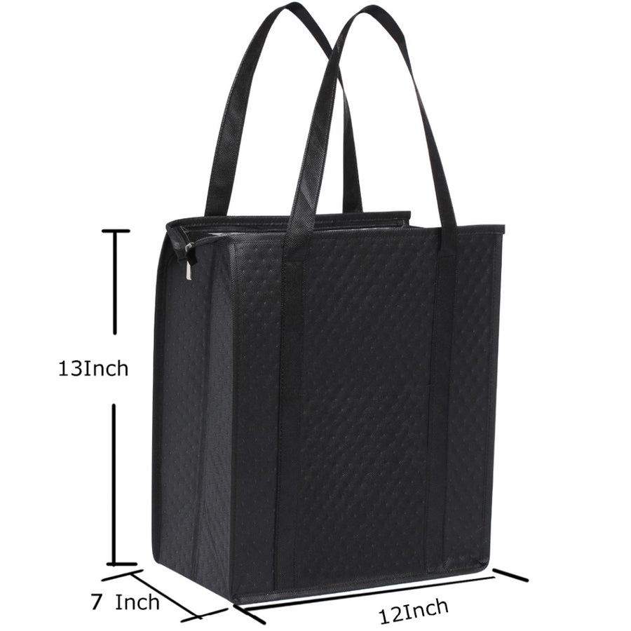 2PCS Stylish Reusable Insulated Shopping Bag Lunch Bag Cooler Bag