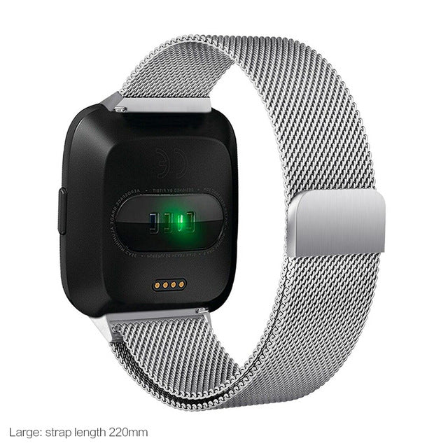 2018 New Colorful For Fitbit Versa Smart Watch Strap Versa Milanese Loop Magnetic Stainless Steel Strap