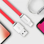 USB Cable for iPhone 8 7 6 6s SE 5s, ROCK Data Sync Flat USB Cable for iPad mini/air/pro for iPhone charger for iPhone X Cable